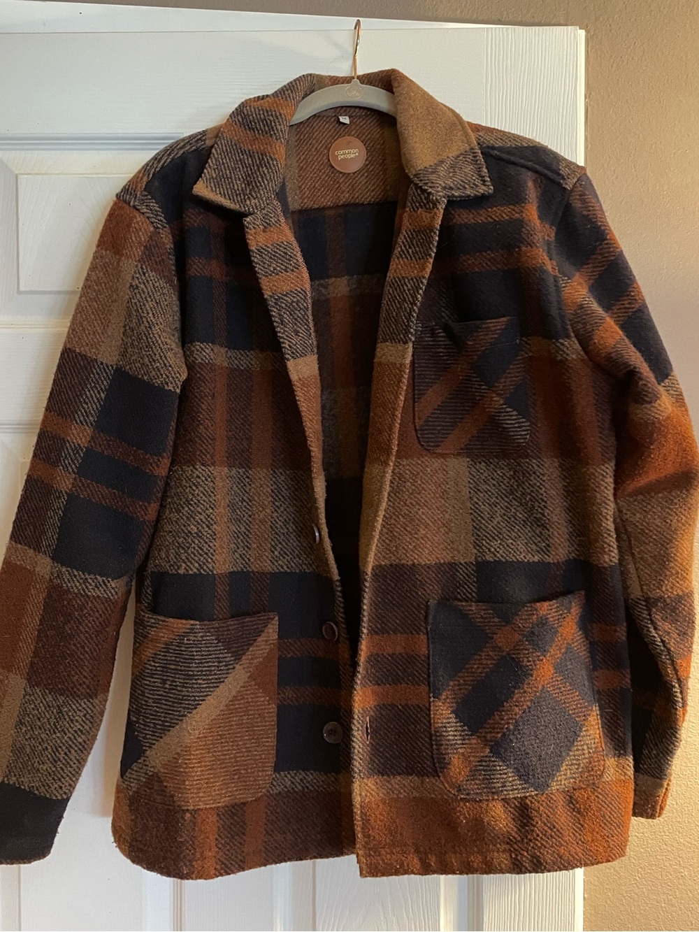 Men's Brown Plaid Lightweight Shirt Jacket - Classic Layering